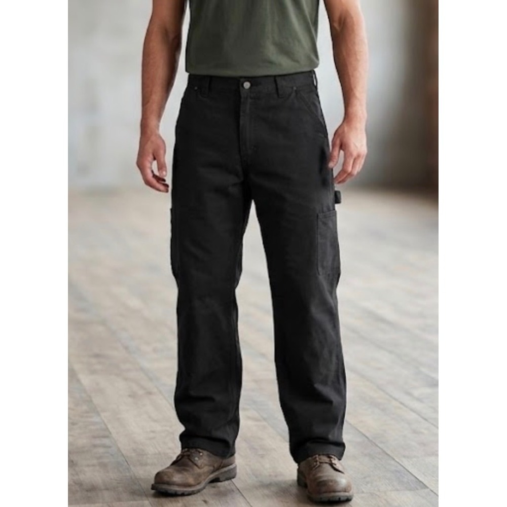 Carhartt B324-BLK Relaxed Fit Canvas Work Pants Black Mens 44x32